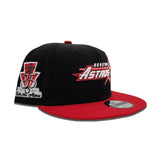 Black Houston Astros Red Visor Gray Bottom 35th Great Years Side Patch New Era 9Fifty Snapback