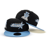 Black Houston Astros Sky Blue Visor Gray Bottom 35th Great Years Side Patch New Era 9Fifty Snapback