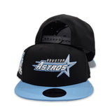 Black Houston Astros Sky Blue Visor Gray Bottom 35th Great Years Side Patch New Era 9Fifty Snapback