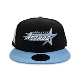 Black Houston Astros Sky Blue Visor Gray Bottom 35th Great Years Side Patch New Era 9Fifty Snapback