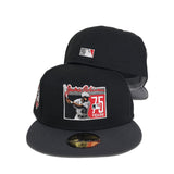 Black Jackie Robinson 75th Years Dark Gray Visor Gray Bottom 42 Side Patch New Era 59Fifty Fitted