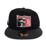 Black Jackie Robinson 75th Years Dark Gray Visor Gray Bottom 42 Side Patch New Era 59Fifty Fitted