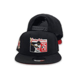 Black Jackie Robinson 75th Years Red Bottom 42 Side Patch New Era 9Fifty Snapback