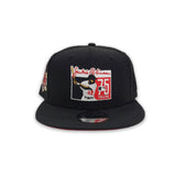 Black Jackie Robinson 75th Years Red Bottom 42 Side Patch New Era 9Fifty Snapback