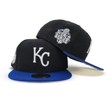 Black Kancas City Royals Royal Blue Visor Gray Bottom 2015 World Series Side Patch New Era 9fifty Snapback