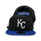 Black Kancas City Royals Royal Blue Visor Gray Bottom 2015 World Series Side Patch New Era 9fifty Snapback