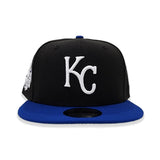 Black Kancas City Royals Royal Blue Visor Gray Bottom 2015 World Series Side Patch New Era 9fifty Snapback