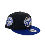 Black Kansas City Royals Royal Blue Visor Gray Bottom 40th Anniversary Side Patch New Era 9fifty Snapback