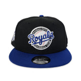 Black Kansas City Royals Royal Blue Visor Gray Bottom 40th Anniversary Side Patch New Era 9fifty Snapback