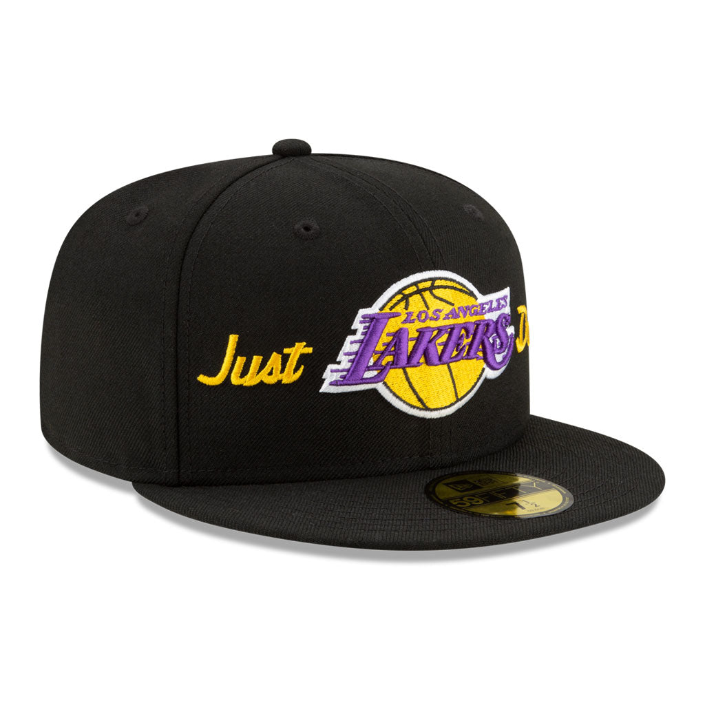 Black Los Angeles Lakers Gray Bottom New Era X Just Don New Era 59FIFTY Fitted