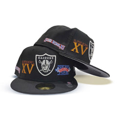 Men's New Era Black Las Vegas Raiders 3X Super Bowl Champions Count The Rings 59FIFTY Fitted Hat