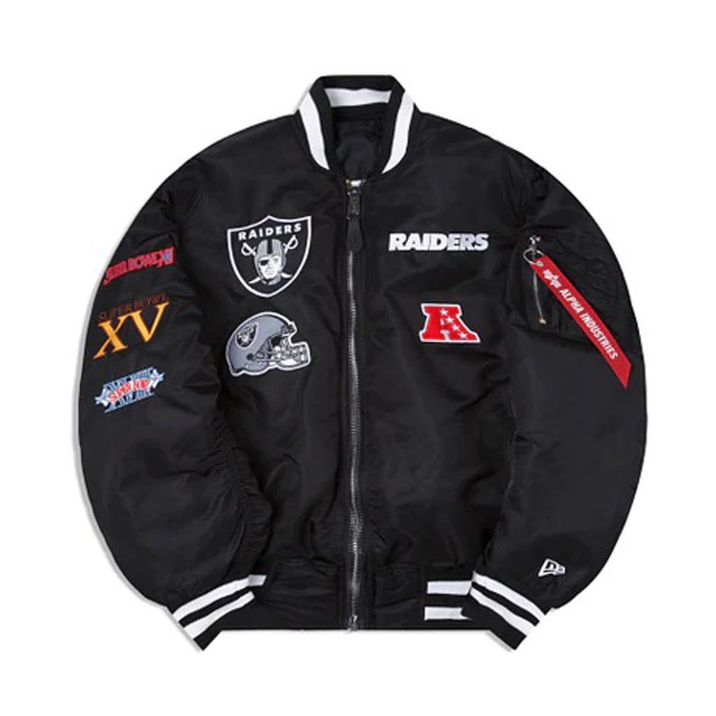Pro Standard Las Vegas Raiders Triple Black Varsity Jacket (Black) M