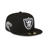 Black Las Vegas Raiders Gray Bottom 2001 Pro Bowl Side Patch New Era 59Fifty Fitted