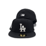 Black Los Angeles Dodgers Gray Bottom 1988 World Series Side Patch New Era 59Fifty Fitted