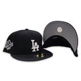 Black Los Angeles Dodgers Gray Bottom 1988 World Series Side Patch New Era 59Fifty Fitted