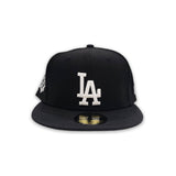 Black Los Angeles Dodgers Gray Bottom 1988 World Series Side Patch New Era 59Fifty Fitted