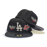 Black Los Angeles Dodgers Gray Bottom 2004 World Series Champions New Era 59Fifty Fitted