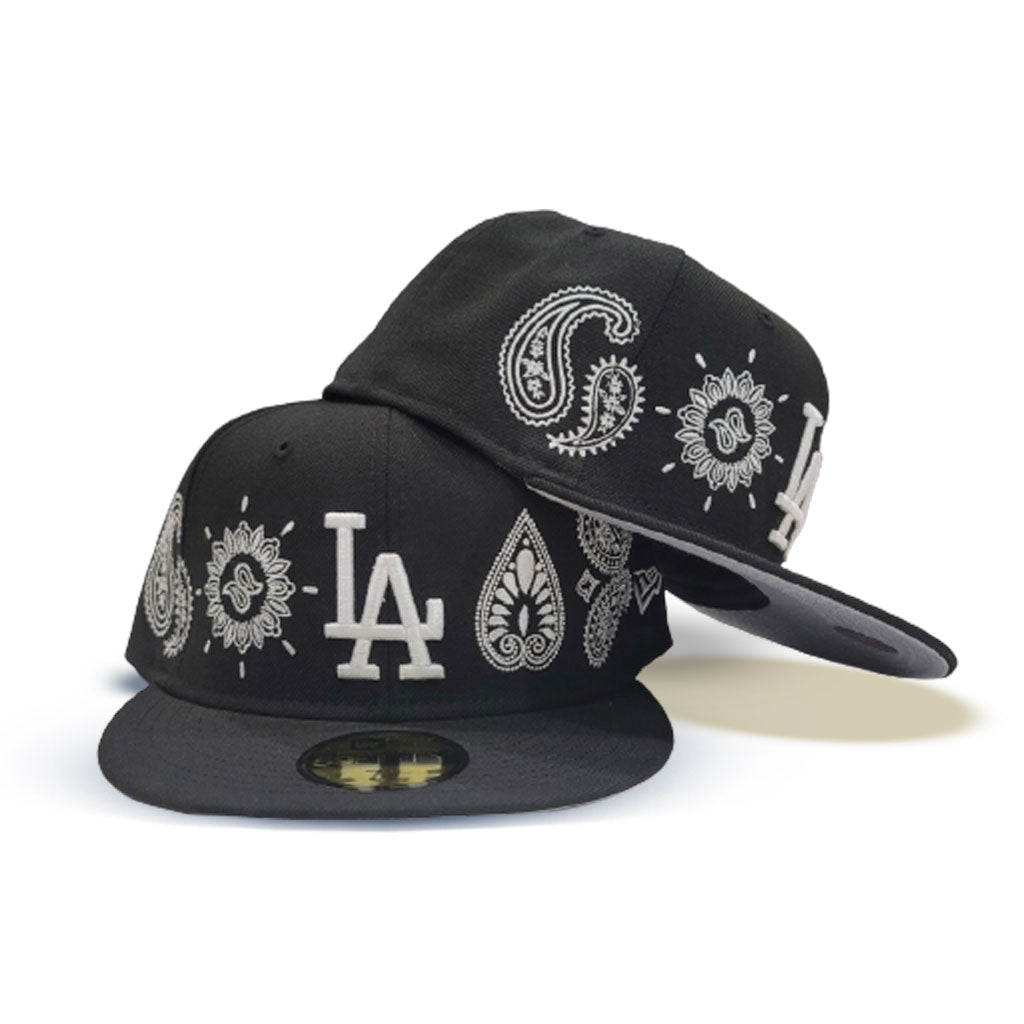 Men's Oakland Athletics New Era Black Paisley Elements 59FIFTY Fitted Hat