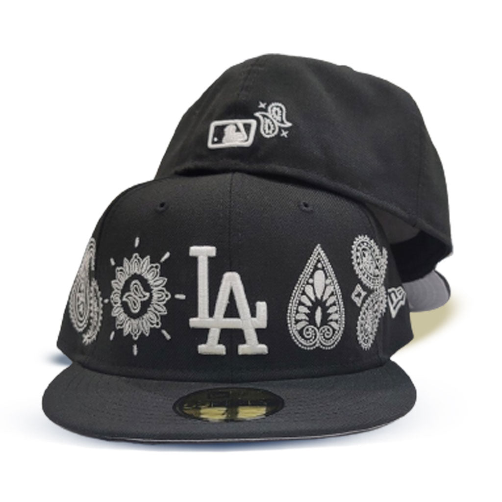 Los Angeles Dodgers New Era All Black Bill and Gray Bottom With