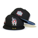 Black Los Angeles Dodgers Icy Blue Bottom New Era Fitted