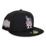 Black Los Angeles Dodgers Icy Blue Bottom New Era Fitted