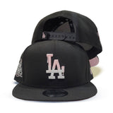 Black Los Angeles Dodgers Paint Drip Pink Bottom 2020 World Series Side Patch New Era 9Fifty Snapback