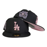 Black Los Angeles Dodgers Pink Bottom 75th World Series New Era 59Fifty Fitted