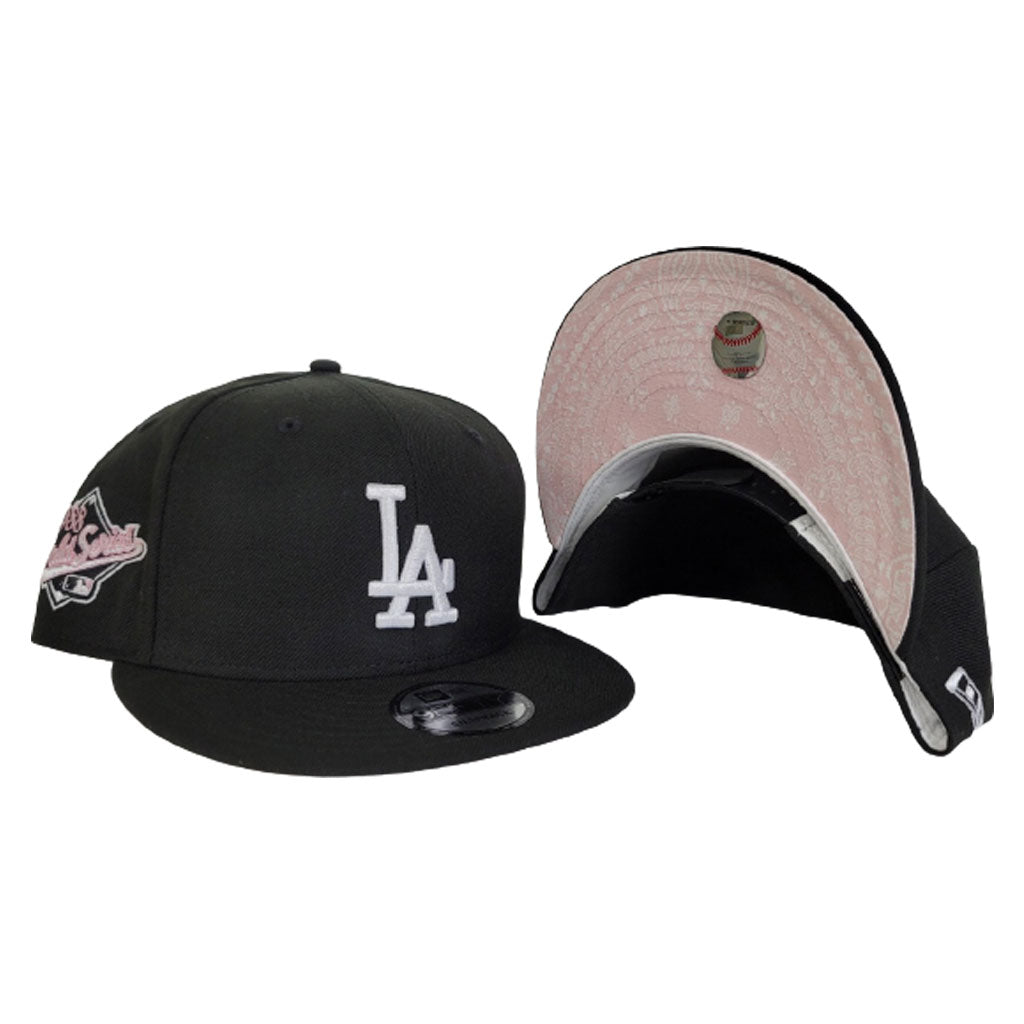 Men's New Era Black/Pink Los Angeles Dodgers 1981 World Series Champions Passion 59FIFTY Fitted Hat