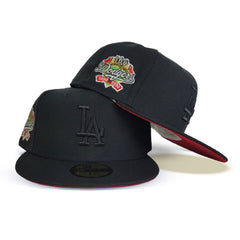Black Los Angeles Dodgers Red Bottom 100th Anniversary Side