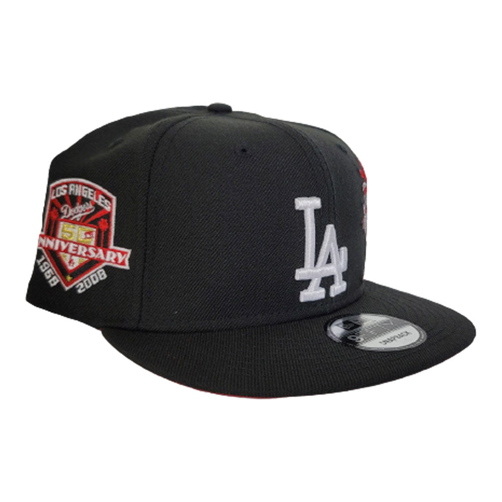 Black Los Angeles Angels 50th Anniversary Red Bottom 9Fifty New Era Snapback