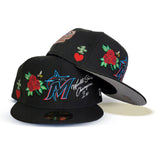Product - Black Miami Marlins Logo Impressions New Era 59FIFTY Fitted