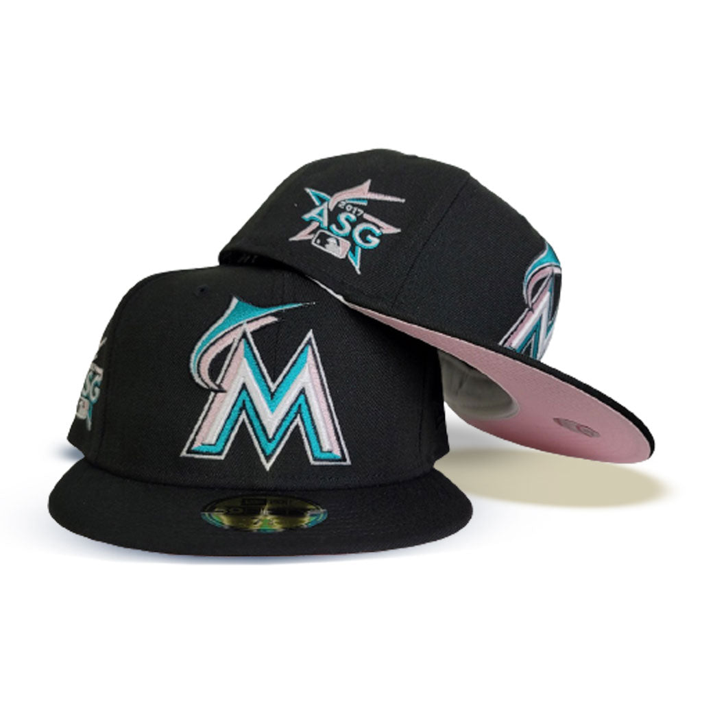 Product - Black Miami Marlins Pink Bottom 2017 All Star Game Side Patch New Era 59Fifty Fitted