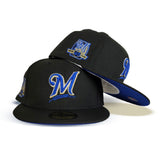 Black Milwaukee Brewers Royal Bottom 40th Anniversary Side Patch New Era 59Fifty Fitted