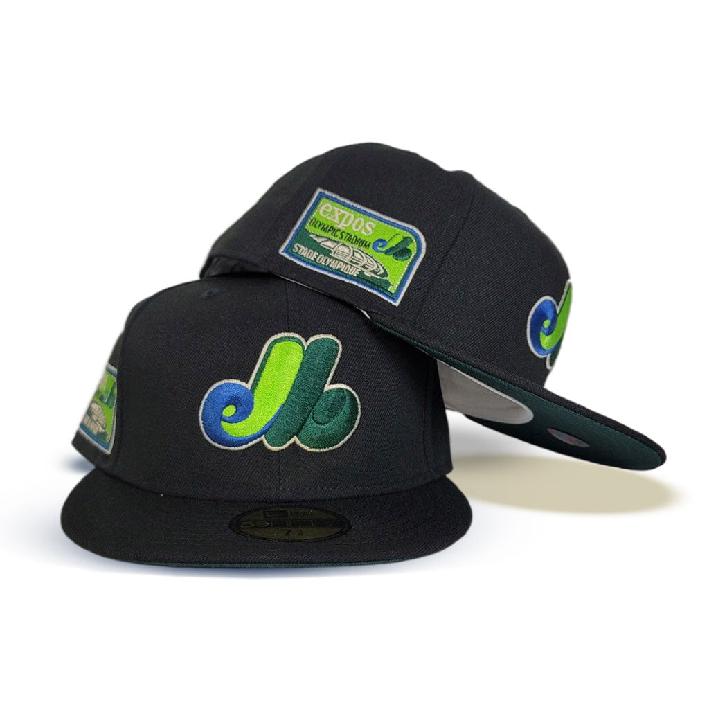 Black Montreal Expos Dark Green Bottom Olympic Stadium Side patch