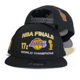 Black NBA Finals 17X World Champions Los Angeles Lakers New Era 9Fifty Snapback