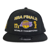 Black NBA Finals 17X World Champions Los Angeles Lakers New Era 9Fifty Snapback