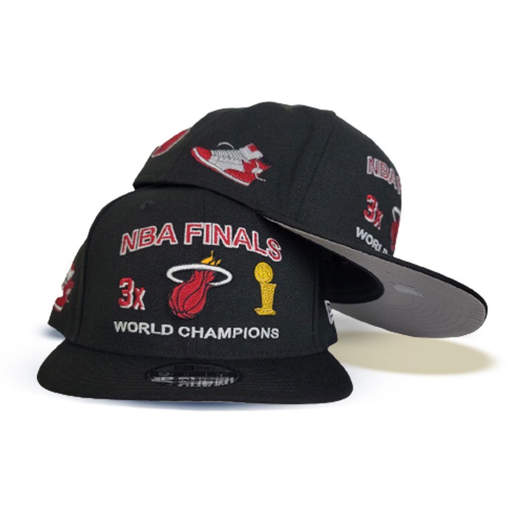 Miami Heat TEAM-INSIDER SNAPBACK Black Hat by New Era