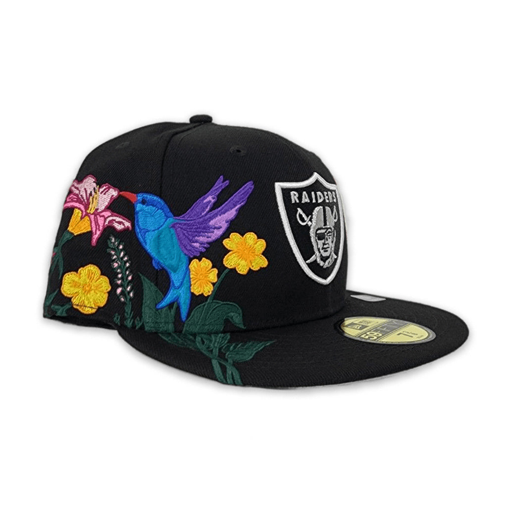 Las Vegas Raiders Rose Pattern New Era Bucket Hat