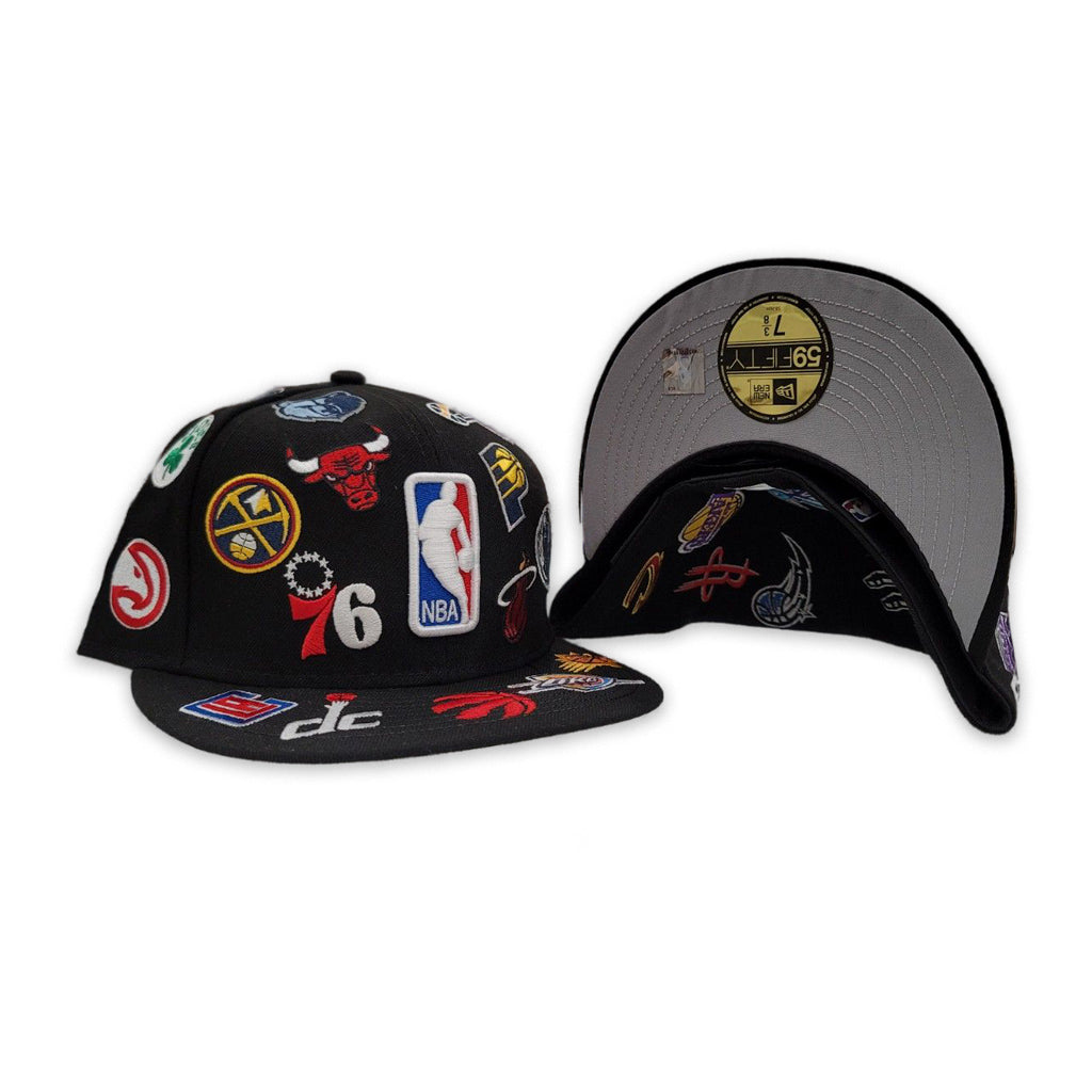 New Era NBA Logo Gray Edition 59Fifty Fitted Hat