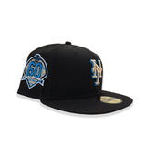 Black New York Mets Camel Bottom 60th Anniversary Side Patch New Era 59Fifty Fitted
