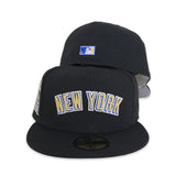 Black New York Mets Gray Bottom 25th Anniversary Side Patch New Era 59Fifty Fitted