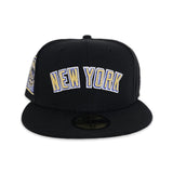 Black New York Mets Gray Bottom 25th Anniversary Side Patch New Era 59Fifty Fitted