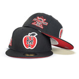Black New York Mets Red Bottom 25th Anniversary Side Patch New Era 59Fifty Fitted