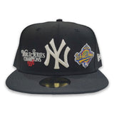 Black New York Yankees Gray Bottom 1986 World Series Champions New Era 59Fifty Fitted