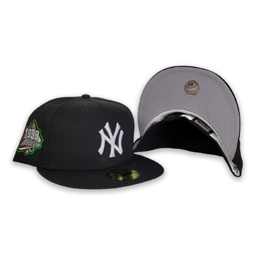 Black yankee fitted grey brim Clearance