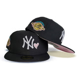 Product - Black New York Yankees Heart Pink Bottom 100th Anniversary Side Patch New Era 59Fifty Fitted