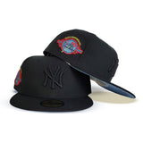 Black New York Yankees Icy Blue Bottom 100th Anniversary Side Patch New Era 59Fifty Fitted