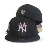 Black New York Yankees Paint Drip Pink Bottom 1996 World Series Side Patch New Era 59Fifty Fitted