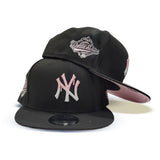 Black New York Yankees Paint Drip Pink Bottom 1996 World Series Side Patch New Era 9Fifty Snapback