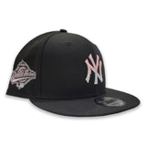 Black New York Yankees Paint Drip Pink Bottom 1996 World Series Side Patch New Era 9Fifty Snapback